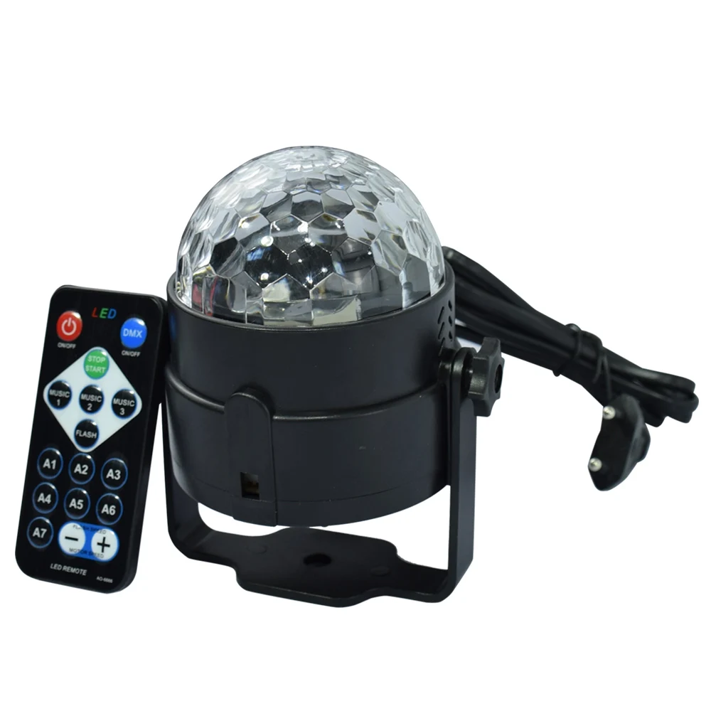 3 Вт RGB светодиодный светильник со звуковым управлением для сцены диско-шар dmx512 для дня рождения, dj