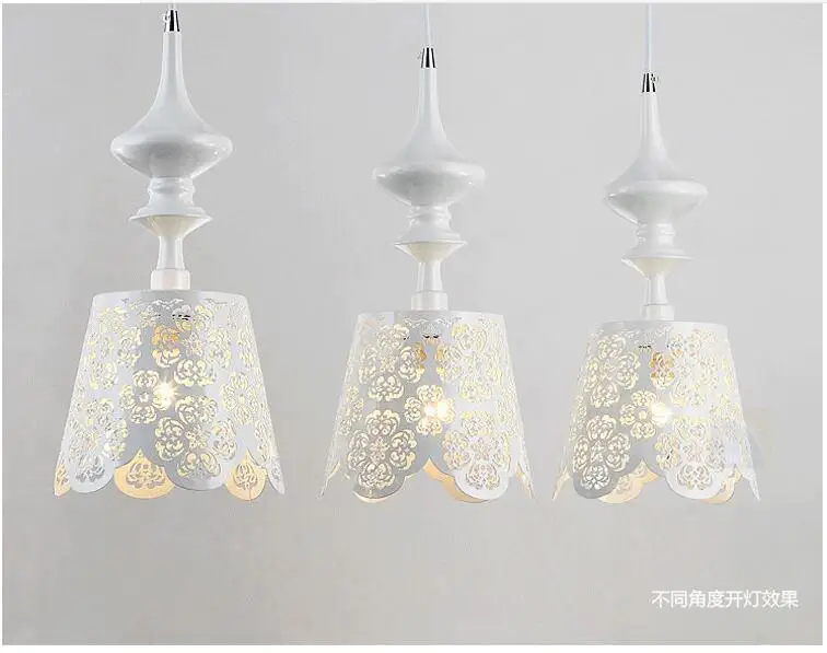 

wrought iron pendant lEuropean white pendent lamp romantic series sitting room dining-room ights bedroom