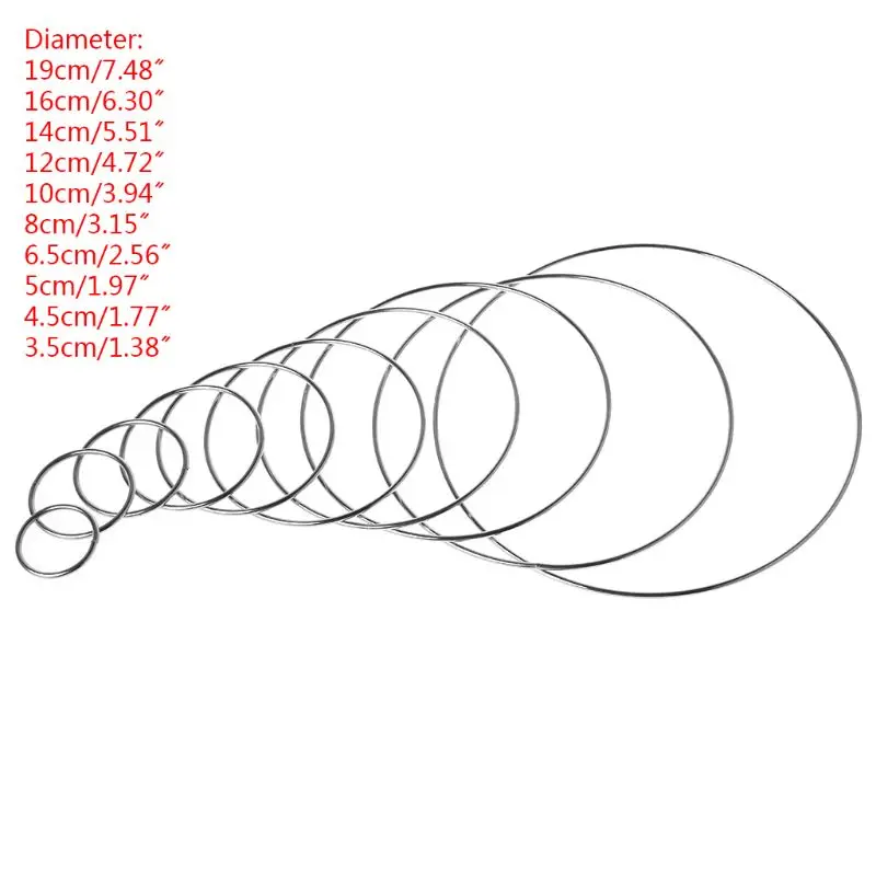 Металлическое макраме кольцо для Ловец снов круглое сварное металлическое Ловец снов кольцо «Ловец снов» рукоделие обруч DIY аксессуары 10 размеров