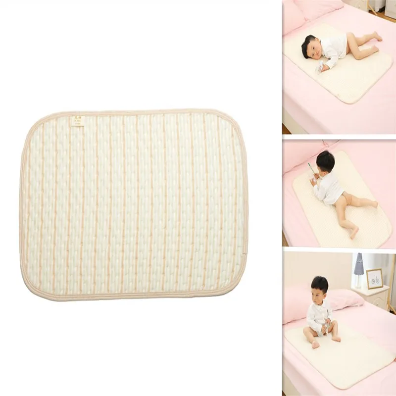Eco friendly Stripe Organic Cotton Waterproof Layer Baby Changing Urine