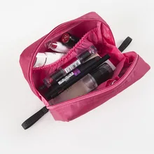 Bolsa de almacenamiento de cosméticos pequeña de nailon a la moda para ceja de lápiz labial lápiz crema de manos maquillaje organizador bolso de viaje