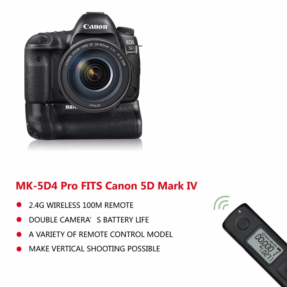 Meike MK 5D4 Pro Аккумулятор с беспроводным пультом дистанционного управления для 5D mark