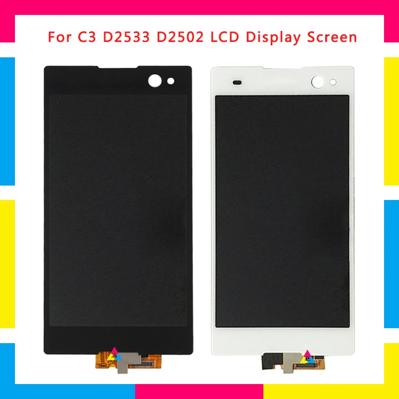 

LCD Display Screen With Touch Screen Digitizer Assembly For Sony Xperia C3 D2502 D2533 Replacement
