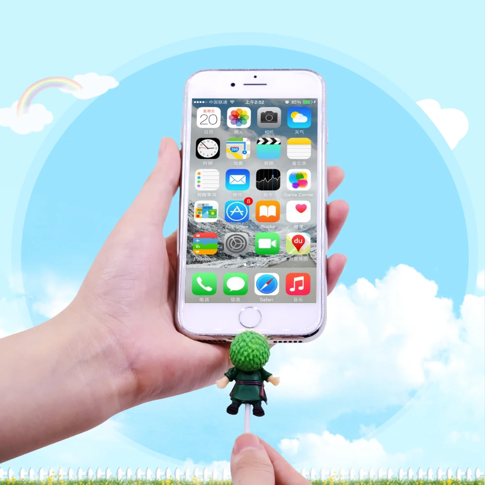 CHIPAL Cute аниме укуса провода намотки для iPhone Защита для usb-кабеля Органайзер чомперы Чоппер Луффи Сон Гоку мультфильм укусы животных