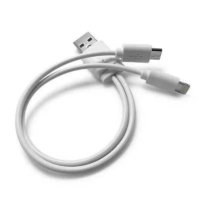 Earringory عالية الجودة الأبيض الأزياء نوع شحن usb كابل بيانات للهواتف مع واحد واسعة رئيس واحد صغير