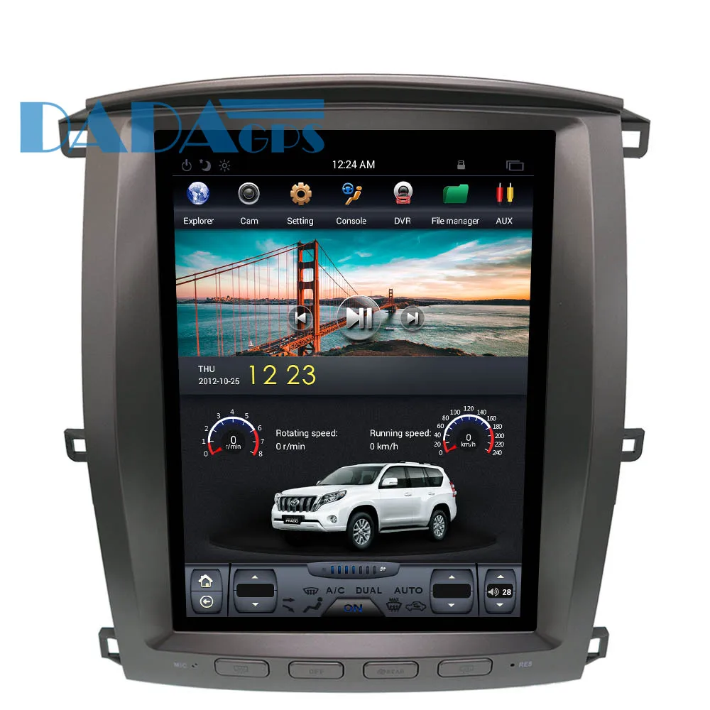 12,1 ''Tesla Android Автомобильный gps навигатор для TOYOTA LAND CRUISER LC100 2003-2007 DVD Мультимедиа Радио магнитофон авто стерео