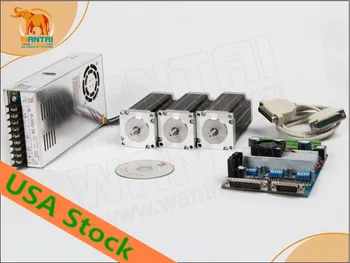 

USA Free! 3 Axis Nema23 Stepper Motor 57BYGH633 270oz-in+3 Axis Driver Board CNC Router US CA JP PH MA Free