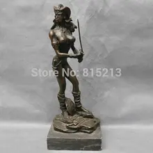 Bi001000 12 ''чистый бронзовая женщина-воин стороны провести creese статуя фигурка