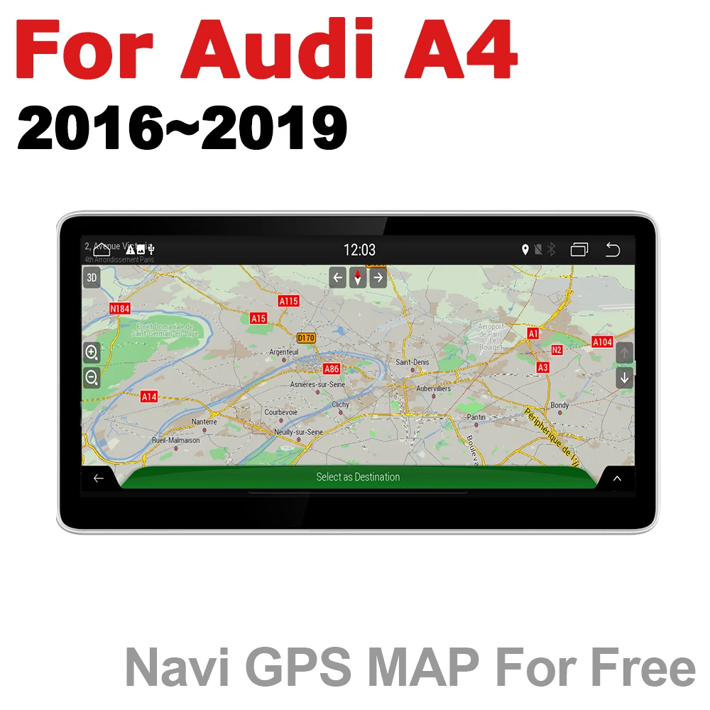 Perfect Car Android Radio GPS Multimedia player For Audi A4 8W 2016~2019 MMI stereo HD Screen Navigation Navi Media 4
