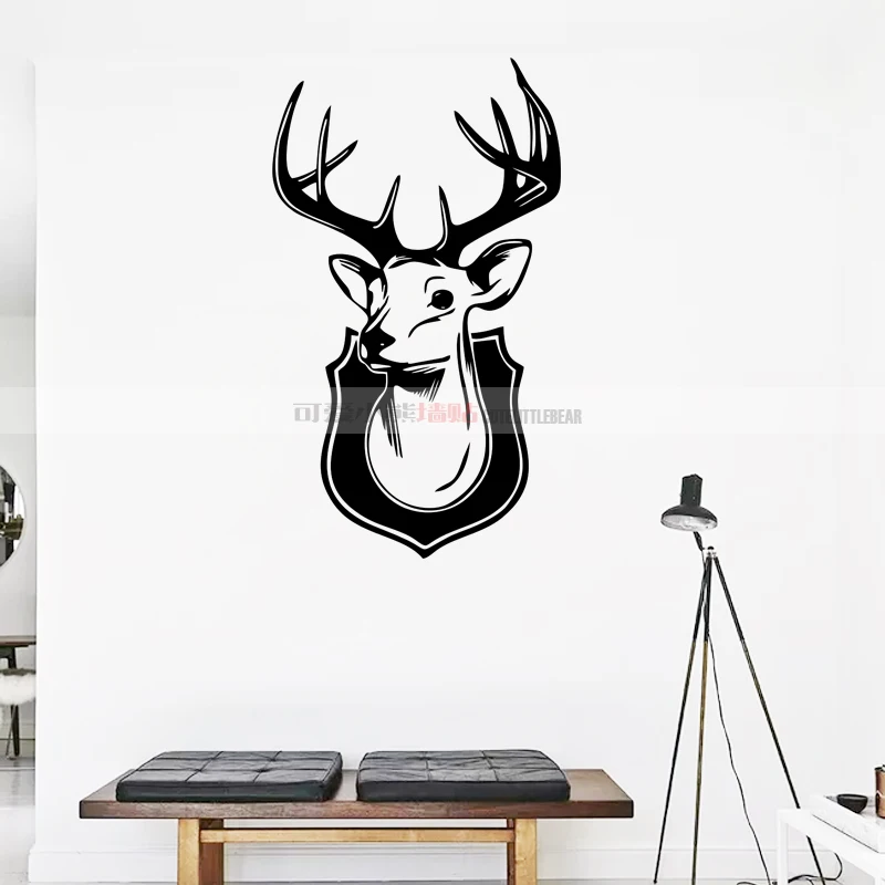 Deer Head Vinyl Wall Decal Sticker Kids Room Animal Living Home Decor | Дом и сад