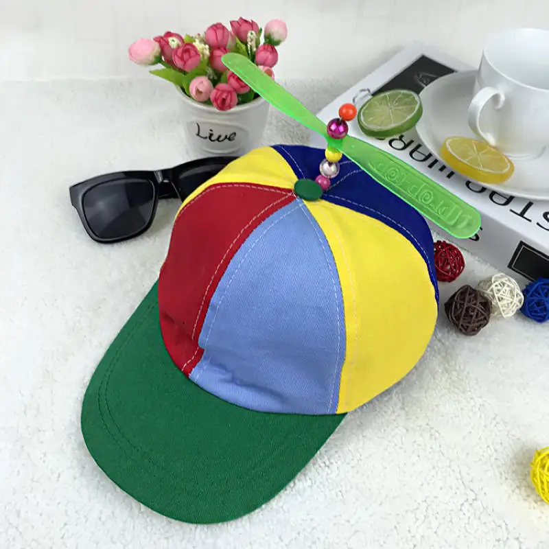 

Funny Adult Kids Propeller Baseball Caps Colorful Unisex Adjustable Boys Girls Caps Man Women Dragonfly Clown Costume Accessory