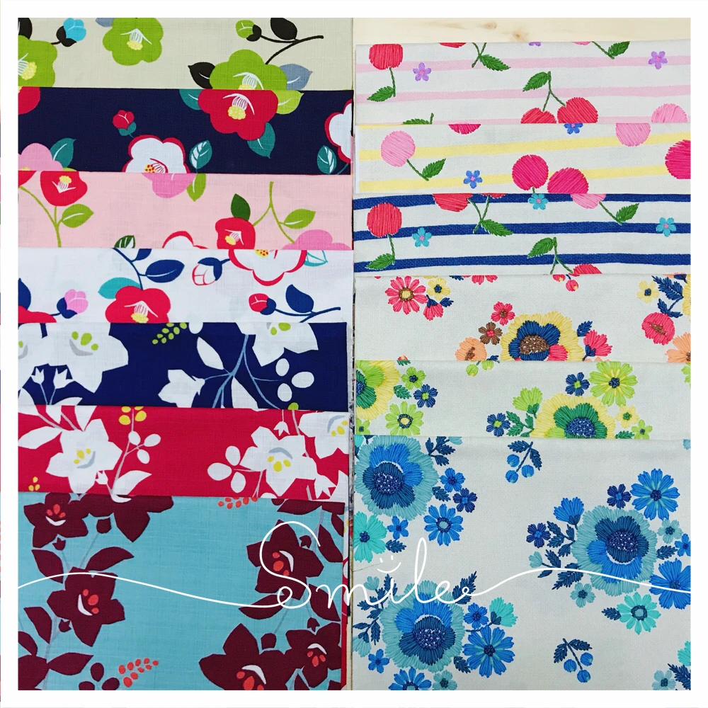 Tissus Patchwork Shipping Cloth Art Of Diy Spell S Imported From Japan Kokka Thin Canvas Bamboo Cotton Big Flowers Fabric | Дом и сад