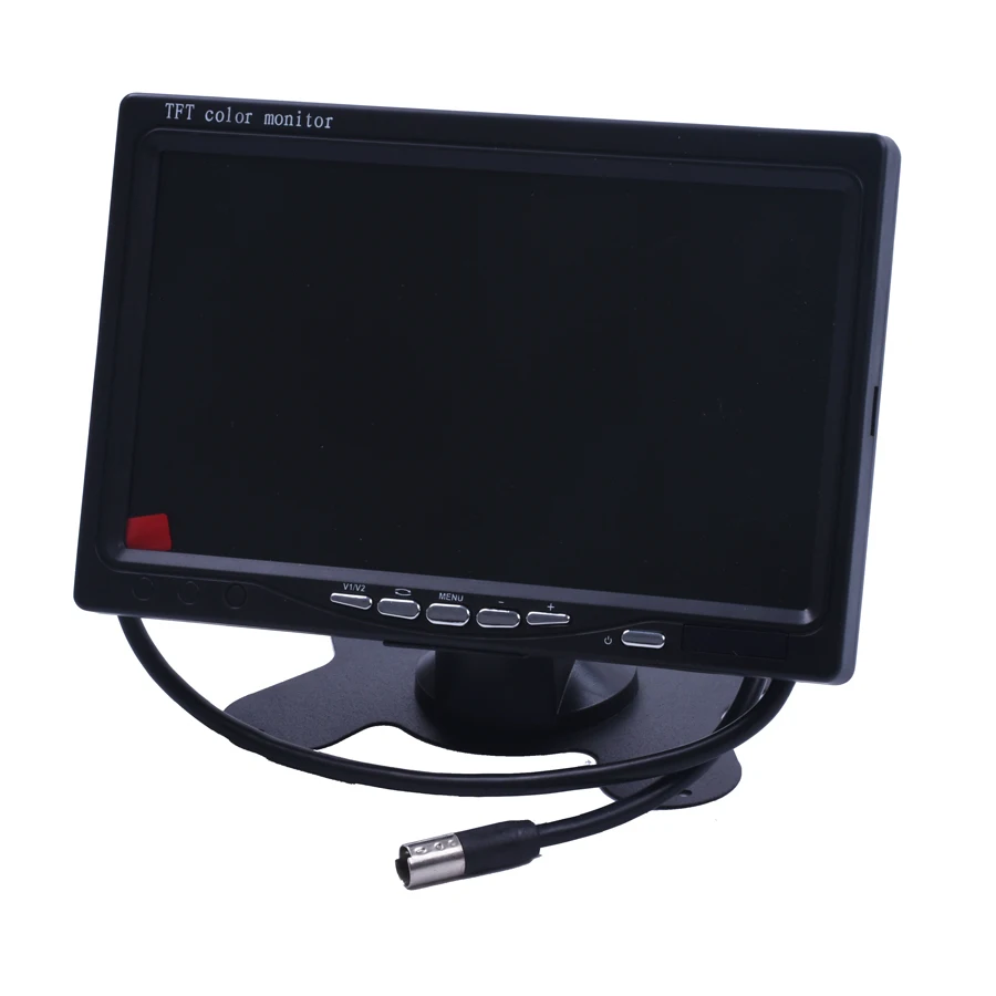 7 Inch Color TFT LCD DC 12V Car Monitor Rear View Headrest Display With 2 Channels Video Input For DVD VCD Reversing Camera 7 Inch Color TFT LCD DC 12V Car Monitor Rear View Headrest Display With 2 Channels Video Input For DVD VCD Reversing Camera