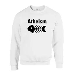 Новинка Atheism Fisch Skelett-Herren Lustige Atheist печатная Толстая Толстовка весна осень теплое пальто толстовка