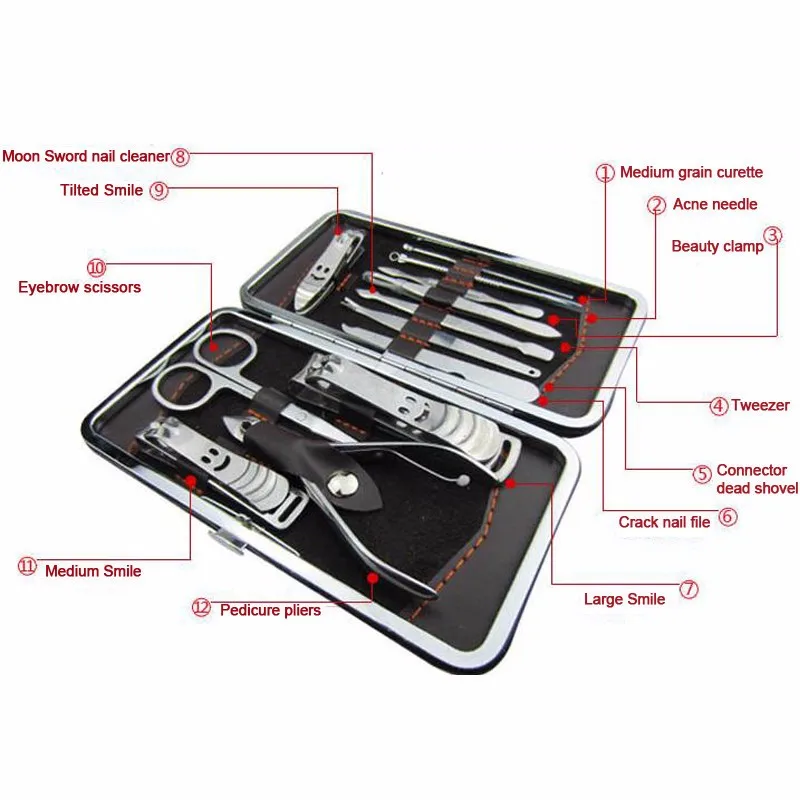 Arte do Unha Kits de Manicure Unha Tesoura Pinça Faca Conjuntos Profissional Clipper Dedo Alicate Frete Grátis 5 High Quality Beleza e saúde