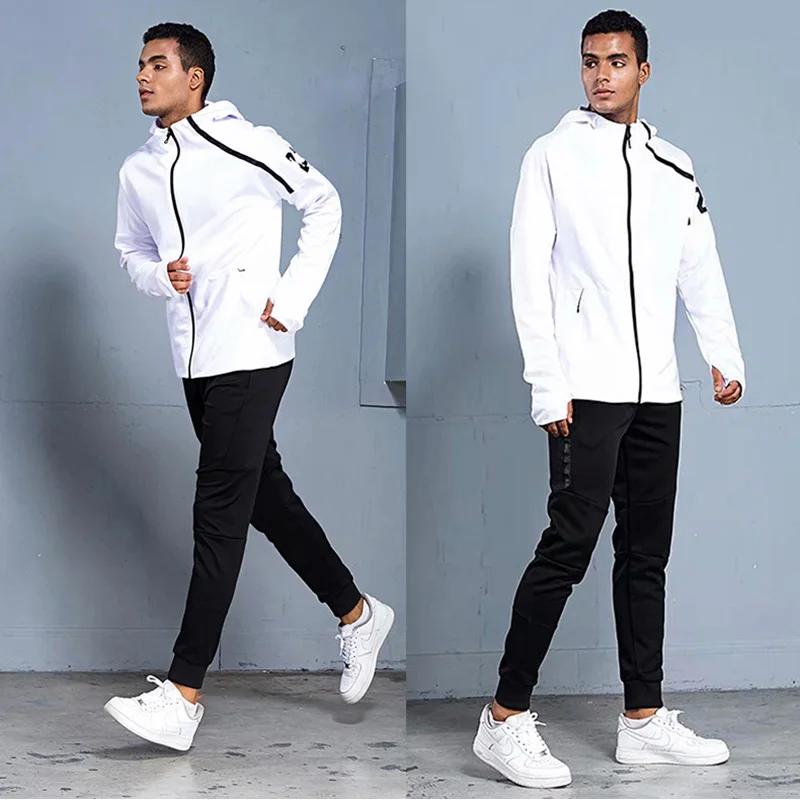 Men Soccer Running Hoodie Jackets New Sport Suit Winter Long Sleeve Tracksuit Men Soccer Jersey Training Suit Football Suits