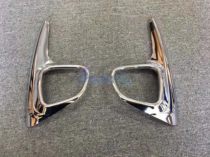 

Car Styling Bumper Reflector Front Fog Lamp Cover Foglight Overlay Trim Panel Frame 2017 2018 For Toyota Yaris Vitz Accessories