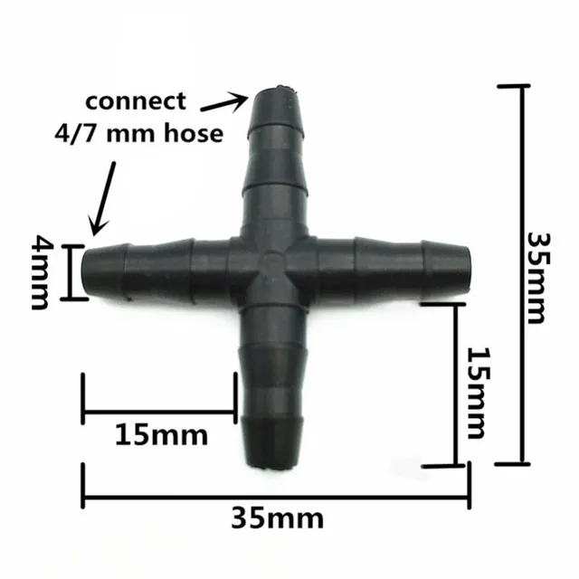 Best Offers 20Pcs Barbed Cross Drip Bulk Automatic Garden Irrigation 4/7mm Water Hose Fitting