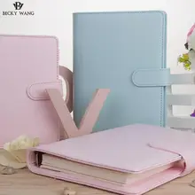 Cute Macaron Planner Binder Only A5 A6 Blue Pink Lilac Notebook Cover Agenda 2018 Diary Bullet