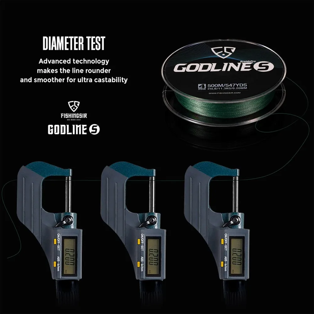 FISHINGSIR GODLINE S леска 500 м 4 нити плетеная леска мультифиламентная PE леска 10 15 20 25 30 40 50 фунтов carpe