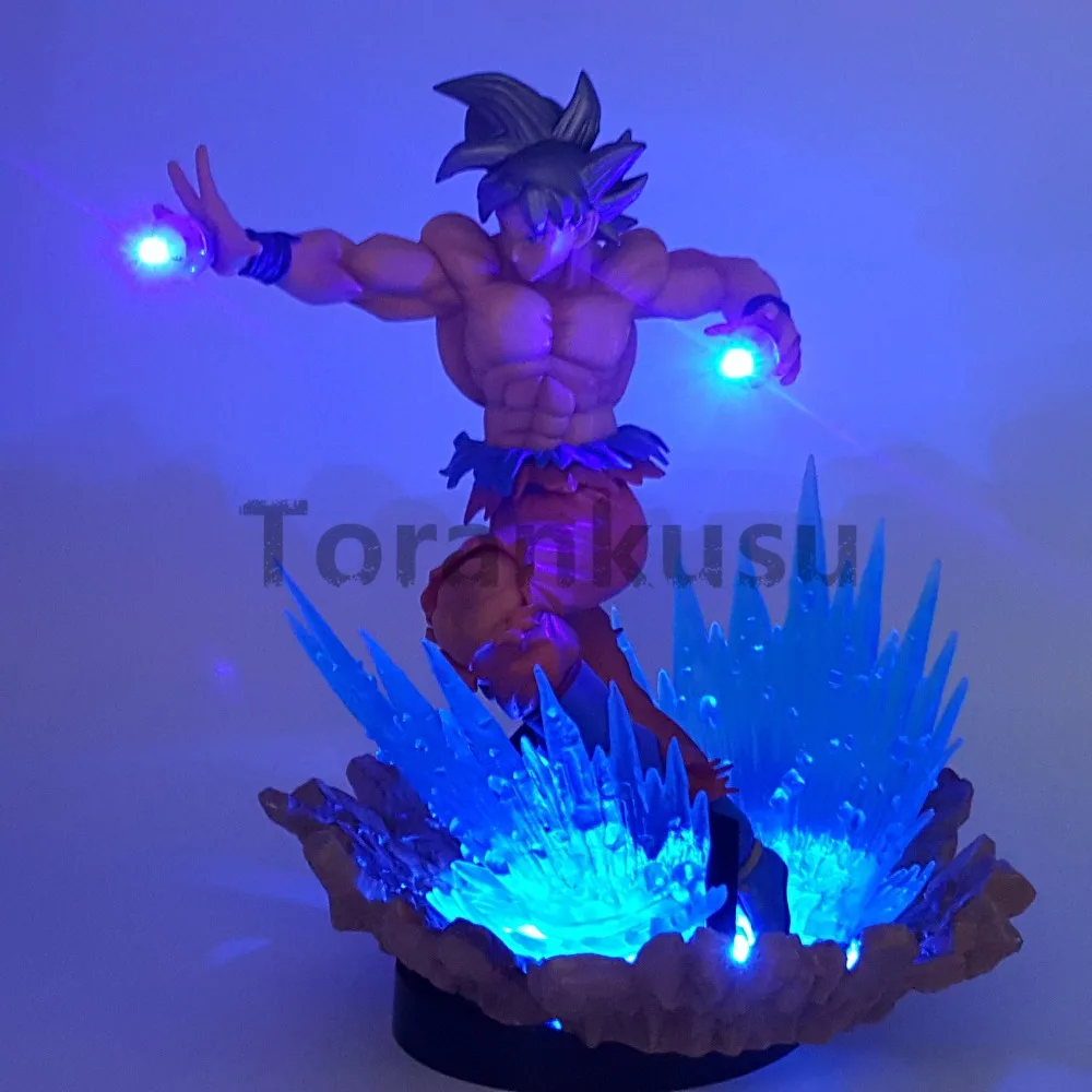 Dragon Ball Son Goku Ultra Instinct Led сцена DIY игрушки Dragon Ball Супер Аниме Фигурка модель игрушечная Статуэтка