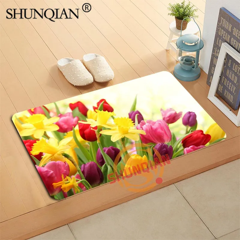 Tulip Flower Doormat Custom Your Mats Print slip resistant Door Mat