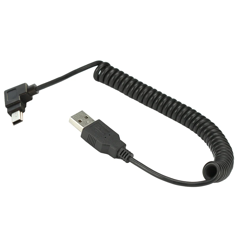 40 см USB 2,0 папа-мини-usb 2,0 папа 90 градусов мини-usb вверх или вниз угол влево или вправо угловой выдвижной кабель для зарядки данных