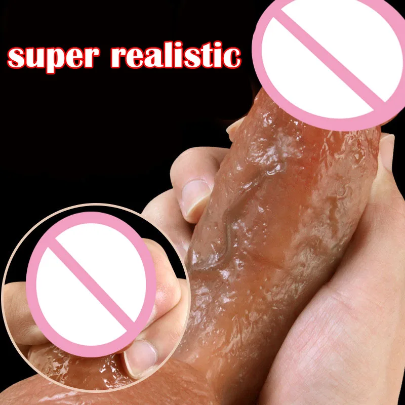 Silicone dildo realistic soft big dildo male artificial penis huge anal dildo Male genital female Masturbation dildos for women