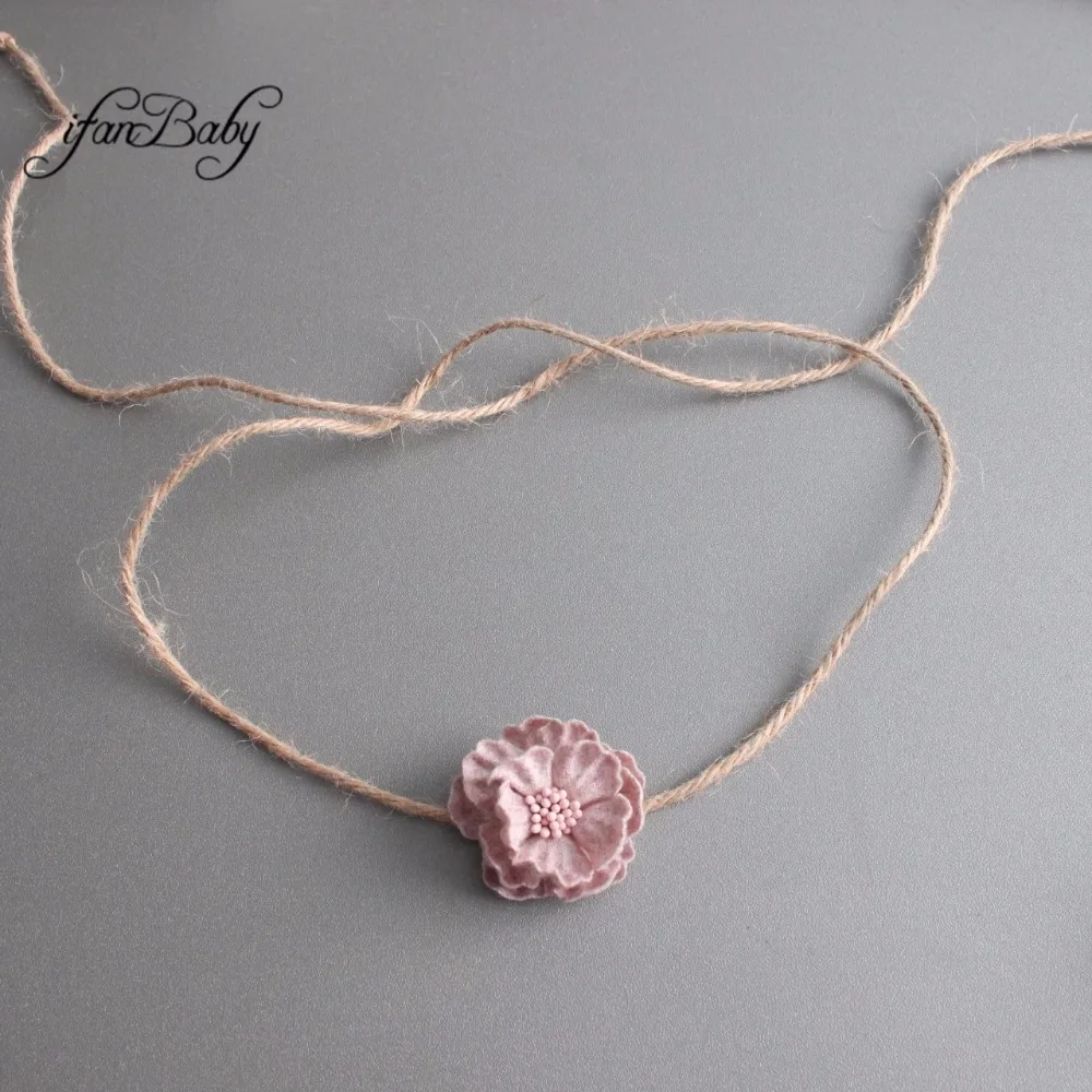 baby girl Hemp Rope Tie Hair Bands (5)