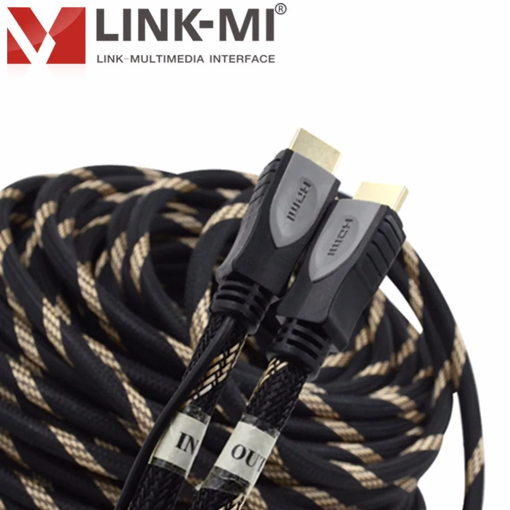 LINK-MI LM-HIC лучший HDMI 1,4 кабель версии HDMI 26AWG высокое качество длина 50 м Male-Male 1920x1080 p HDMI усилитель сигнала чип