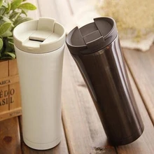 2016 heißer Verkauf Doppelwand Kaffee Thermoskanne Tassen MugsStainless Edelstahl Thermische Flasche 500 ml Thermocup Mode Becher Isolierflasche