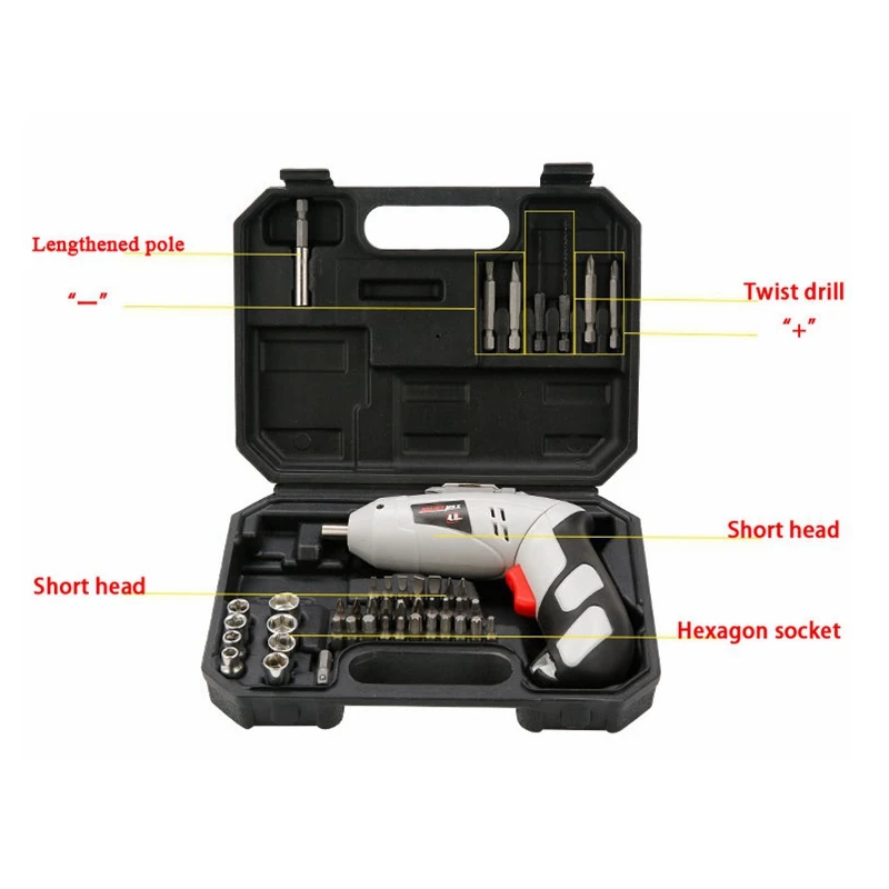 45 шт./компл. уникальный вращения 4.8 В Многофункциональный Перезаряжаемые ручной Шуруповёрты дома Аппаратные средства Мощность tool kit