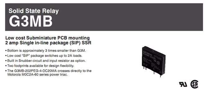 1 шт./лот G3MB-202P-5VDC-12VDC-24VDC DC-AC SSR в 5VD 12VDC 24VDC из 240VAC 2A твердотельные реле постоянного тока