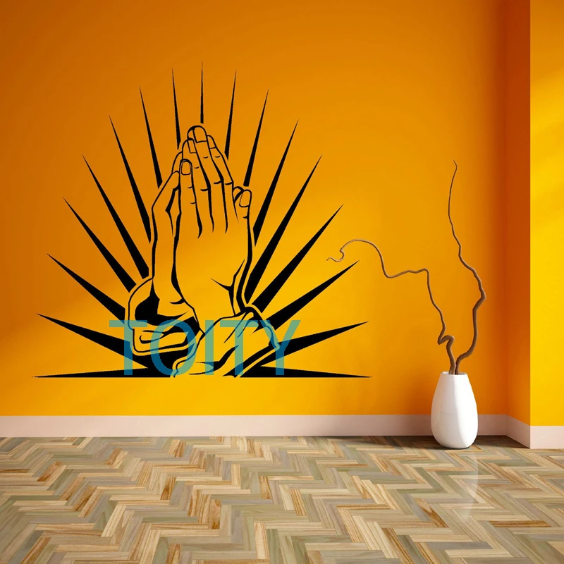 PRAYER HANDS PRAYING WORSHIP Wall Sticker Vinyl Decal Pattern Room