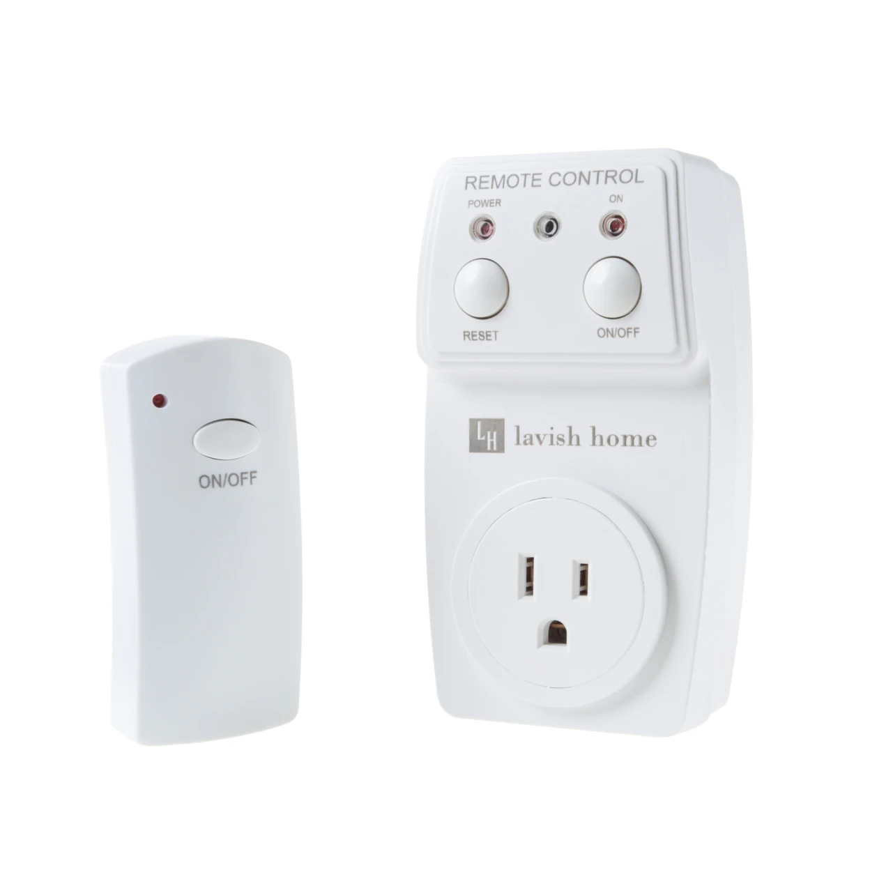 Indoor Wireless Electrical Outlet Plug With Programmable Remote Control For Home Appliances, Lamps, Lighting and Electrical Equipment B