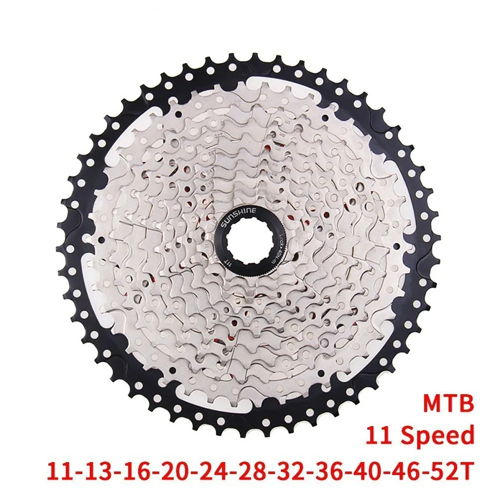 MTB 11 скоростная 11-46t 50t 52t велосипедная кассета 365g Ультралегкая велосипедная кассета свободного хода 11s горная кассета для Shimano M9000 M8000 M7000 - Цвет: 11S-11-52T