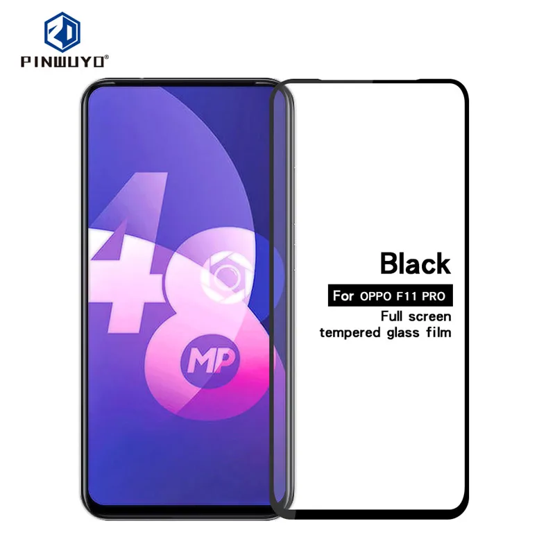PINWUYO OPPO F11 Pro стекло 6 5 Дюймов Полное покрытие Передняя защитная пленка протектор