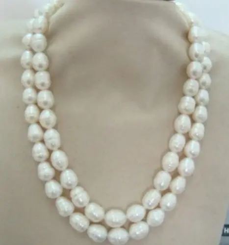 

Hot sale new Style >>>>>natural 11-12mm Australian south sea white pearl necklace 25 inch