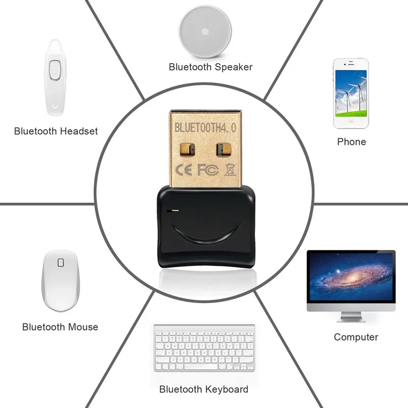 Hongsund беспроводной USB Bluetooth адаптер V4.0 Bluetooth Dongle музыкальный звуковой приемник адаптер Bluetooth передатчик для компьютера ПК ноутбук