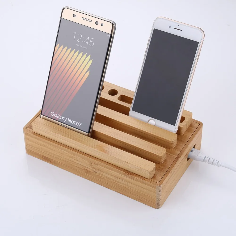 Evfun 4 Port Wooden Fast Charging Station 5V 6A Bamboo Desktop Charger evfun-4-port-wooden-fast-charging-station-5v-6a-bamboo-desktop-charger