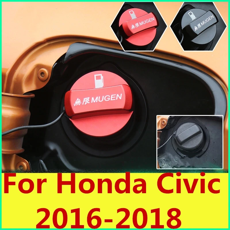 

Fuel tank cap decorative ring modified box inner cover car cover fuel tank knob For Honda Civic 2016-2018 10th Gen Sedan