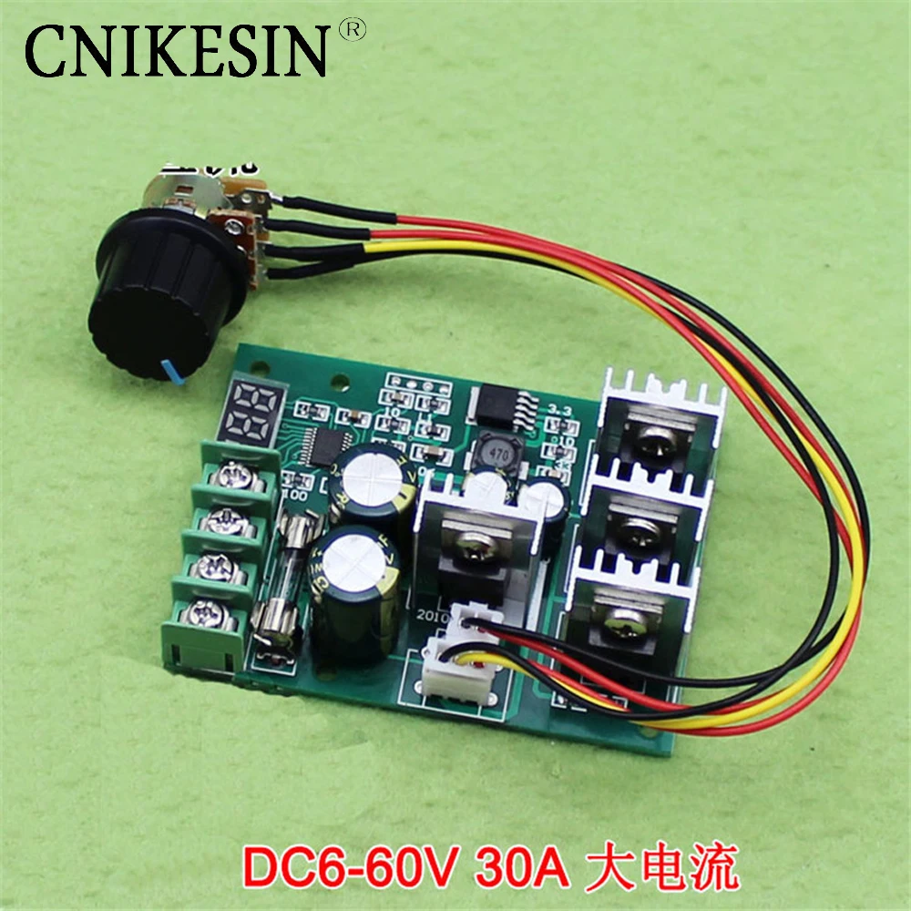 

CNIKESIN PWM DC motor speed regulator DC Motor drive switch 30A digital readout 6V12V24V48V F7A3