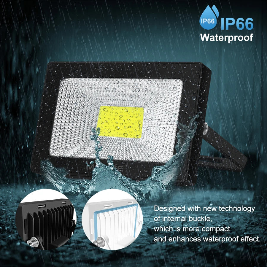 Online 10W 20W 30W 50W al aire libre LED Luz de inundación AC110V 220V impermeable Reflector LED proyector al aire libre lámpara de proyector