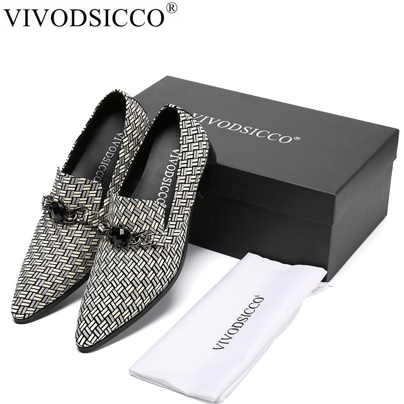 VIVODSICCO/Классические свадебные туфли; Мужские модельные туфли с острым носком; Кожаные Туфли-оксфорды для мужчин; Sapato Masculino; официальная обувь