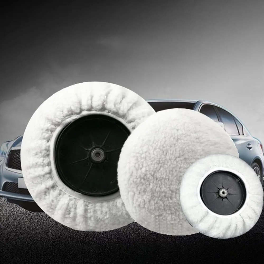 Car Polisher Bonnet Buffing Pad Cover Soft Wool for Car Polishing White