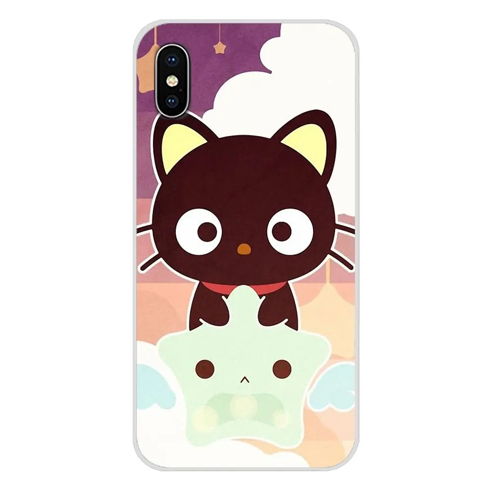 Для Apple iPhone X XR XS MAX 4 4S 5 5S 5C SE 6 6S 7 8 Plus ipod touch TPU Прозрачный чехол милый kawaii черный