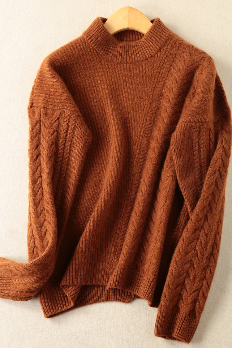 LHZSYY, Зимний женский кашемировый свитер с высоким воротом, свободный, большой размер, высокое качество, шерстяной пуловер, однотонный теплый женский свитер, толстый