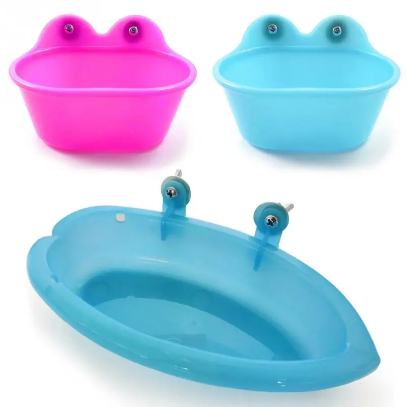 

Safe Shower Box Non Toxic Solid Durable Cage Easy Clean Bird Bathtub Pet Accessories Small Portable Basin For Parrots