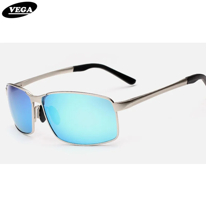 VEGA Men Square Blue Tinted Sunglasses Brand Designer Party Sunglasses