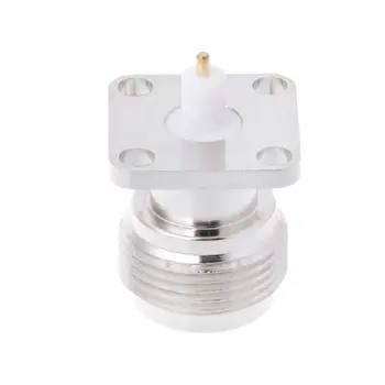 

N-KFD-5 N Female Jack Panel Mount RF Coax Connector Flange Solder Nickelplated